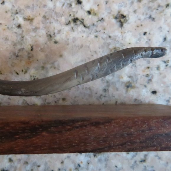 *Vintage* Carved Buffalo Horn PANTHER on Wood Base (F40) - Picture 8 of 9